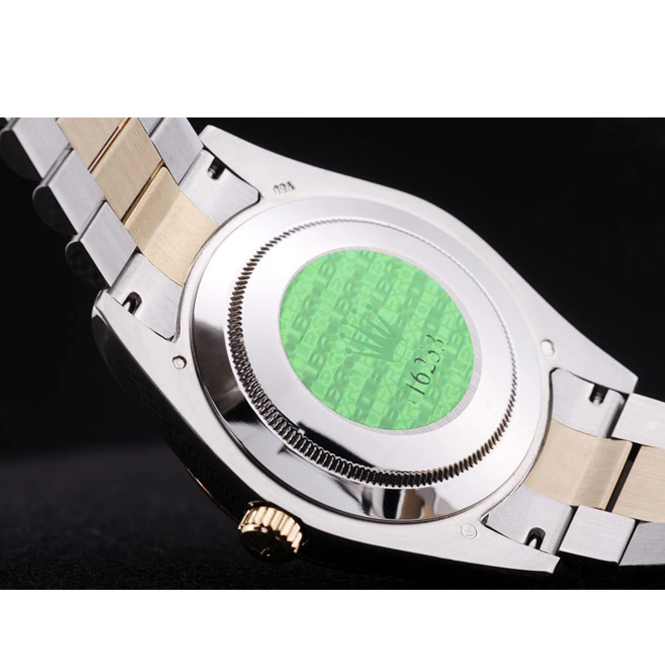 Aaa replica watch Datejust Bezel Grey Gold Rolex Ribbed 7479 Dial 0801
